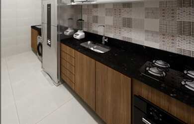 Imagem: O apartamento possui 2 Dormitórios, 1 Banheiro, 1 Vaga na garagem