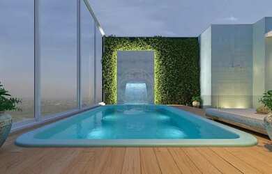 Imagem: O apartamento na cobertura possui 2 Dormitórios, 2 Banheiros