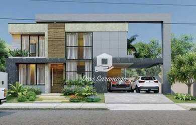 Imagem: A casa possui 4 Dormitórios, 4 Banheiros, 2 Vagas na garagem