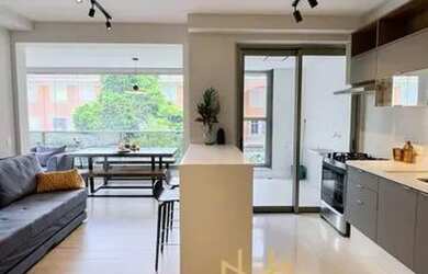 Imagem: O apartamento possui 1 Dormitório, 1 Banheiro, 1 Vaga na garagem