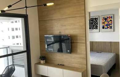 Imagem: O apartamento possui 1 Dormitório, 1 Banheiro, 1 Vaga na garagem