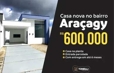 Imagem: A casa possui 3 Dormitórios, 1 Banheiro, 2 Vagas na garagem