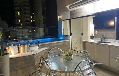 Imagem: O apartamento na cobertura possui 3 Dormitórios, 3 Banheiros