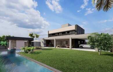 Imagem: A casa possui 5 Dormitórios, 5 Banheiros, 4 Vagas na garagem