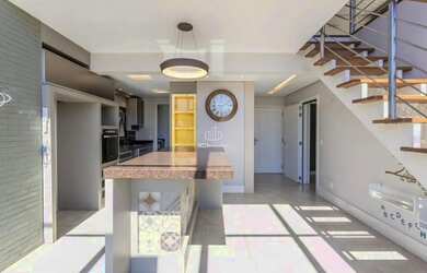 Imagem: O apartamento na cobertura possui 2 Dormitórios, 3 Banheiros