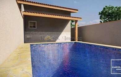 Imagem: A casa possui 2 Dormitórios, 1 Banheiro, 2 Vagas na garagem