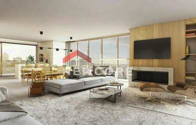 Imagem: O apartamento na cobertura possui 4 Dormitórios, 5 Banheiros