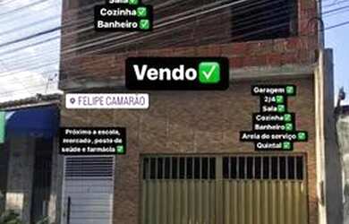 Imagem: A casa possui 3 Dormitórios, 2 Banheiros, 1 Vaga na garagem