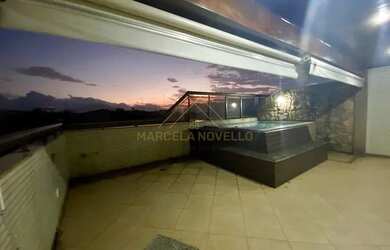 Imagem: O apartamento na cobertura possui 4 Dormitórios, 5 Banheiros