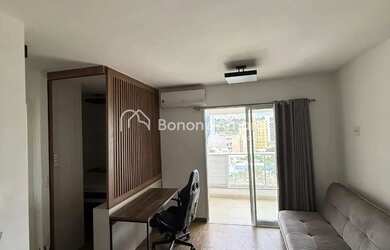 Imagem: O apartamento possui 1 Dormitório, 1 Banheiro, 1 Vaga na garagem