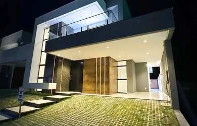 Imagem: A casa em condomínio possui 4 Dormitórios, 5 Banheiros, 4