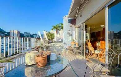 Imagem: O apartamento na cobertura possui 4 Dormitórios, 5 Banheiros