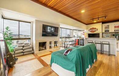 Imagem: O apartamento na cobertura possui 3 Dormitórios, 4 Banheiros