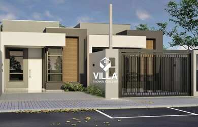 Imagem: A casa possui 3 Dormitórios, 2 Banheiros, 2 Vagas na garagem