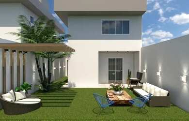 Imagem: A casa possui 3 Dormitórios, 2 Banheiros, 3 Vagas na garagem