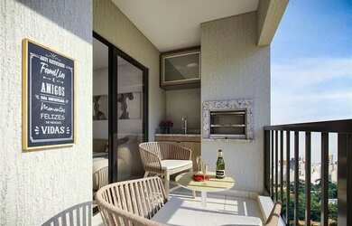 Imagem: O apartamento possui 2 Dormitórios, 2 Banheiros, 1 Vaga na