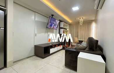 Imagem: O apartamento possui 1 Dormitório, 1 Banheiro, 1 Vaga na garagem