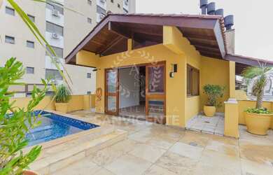 Imagem: O apartamento na cobertura possui 3 Dormitórios, 4 Banheiros