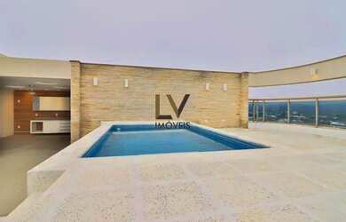 Imagem: O apartamento na cobertura possui 4 Dormitórios, 5 Banheiros