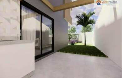 Imagem: A casa em condomínio possui 3 Dormitórios, 1 Banheiro, 2 Vagas