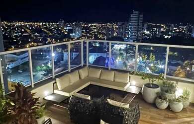 Imagem: O apartamento possui 1 Dormitório, 2 Banheiros, 4 Vagas na