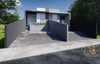 Imagem: A casa possui 3 Dormitórios, 1 Banheiro, 4 Vagas na garagem