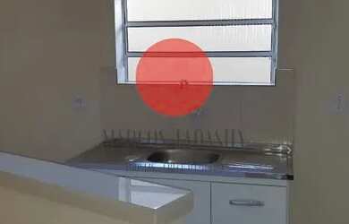 Imagem: O apartamento possui 1 Dormitório, 1 Banheiro, 1 Vaga na garagem