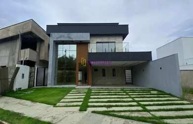 Imagem: A casa em condomínio possui 4 Dormitórios, 4 Banheiros, 4