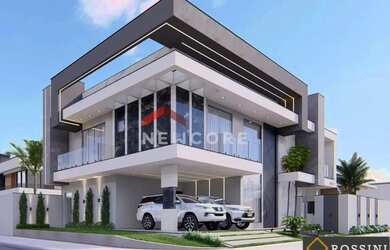 Imagem: A casa em condomínio possui 4 Dormitórios, 5 Banheiros, 4