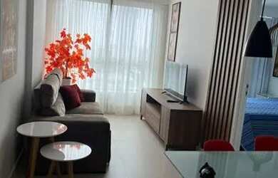 Imagem: O apartamento possui 1 Dormitório, 1 Banheiro, 1 Vaga na garagem