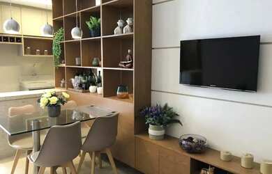 Imagem: O apartamento possui 1 Dormitório, 1 Banheiro, 1 Vaga na garagem