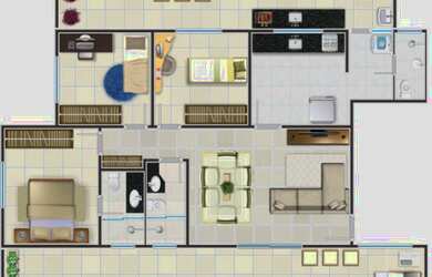 Imagem: O apartamento possui 3 Dormitórios, 3 Banheiros, 3 Vagas na