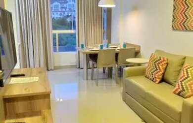 Imagem: O apartamento possui 1 Dormitório, 1 Banheiro, 1 Vaga na garagem