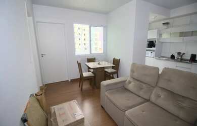 Imagem: O apartamento possui 1 Dormitório, 1 Banheiro, 1 Vaga na garagem