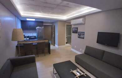 Imagem: O apartamento possui 1 Dormitório, 2 Banheiros, 1 Vaga na garagem