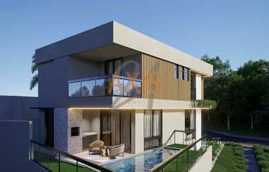 Imagem: A casa em condomínio possui 3 Dormitórios, 4 Banheiros, 4