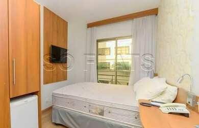 Imagem: O studio possui 1 Dormitório, 1 Banheiro, 1 Vaga na garagem