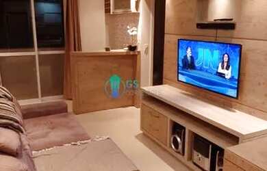 Imagem: O apartamento possui 2 Dormitórios, 1 Banheiro, 1 Vaga na garagem