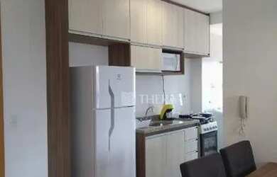 Imagem: O apartamento possui 1 Dormitório, 1 Banheiro, 1 Vaga na garagem