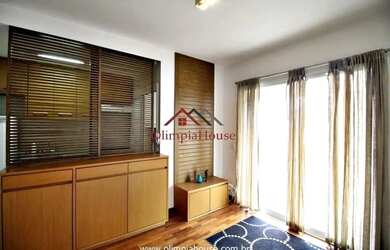 Imagem: O apartamento possui 1 Dormitório, 1 Banheiro, 1 Vaga na garagem