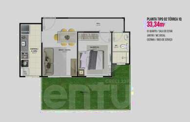 Imagem 8: Solar das Águas. Piscina, Churrasqueira, Imóvel novoe42m² de Área