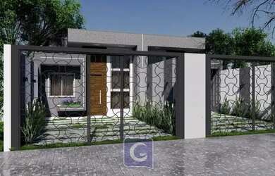 Imagem: A casa possui 3 Dormitórios, 2 Banheiros, 1 Vaga na garagem