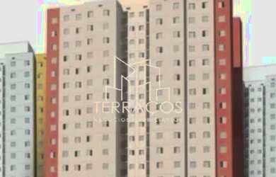 Imagem: O apartamento possui 2 Dormitórios, 1 Banheiro, 1 Vaga na garagem