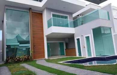 Imagem: A casa em condomínio possui 4 Dormitórios, 5 Banheiros, 2