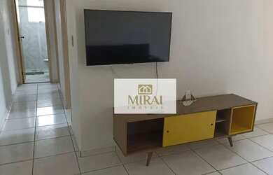 Imagem: O apartamento possui 1 Dormitório, 1 Banheiro, 1 Vaga na garagem