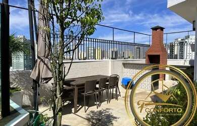 Imagem: O apartamento na cobertura possui 4 Dormitórios, 3 Banheiros