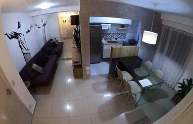 Imagem: O apartamento possui 1 Dormitório, 1 Banheiro, 1 Vaga na garagem