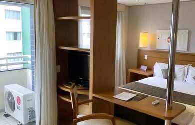 Imagem: O studio possui 1 Dormitório, 1 Banheiro, 1 Vaga na garagem