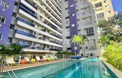 Imagem: O apartamento possui 1 Dormitório, 2 Banheiros, 1 Vaga na garagem