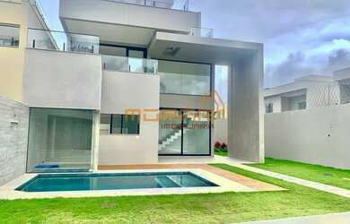 Imagem: A casa em condomínio possui 4 Dormitórios, 5 Banheiros, 2